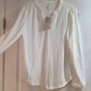 Elegant White Women's Top. XL. NWT